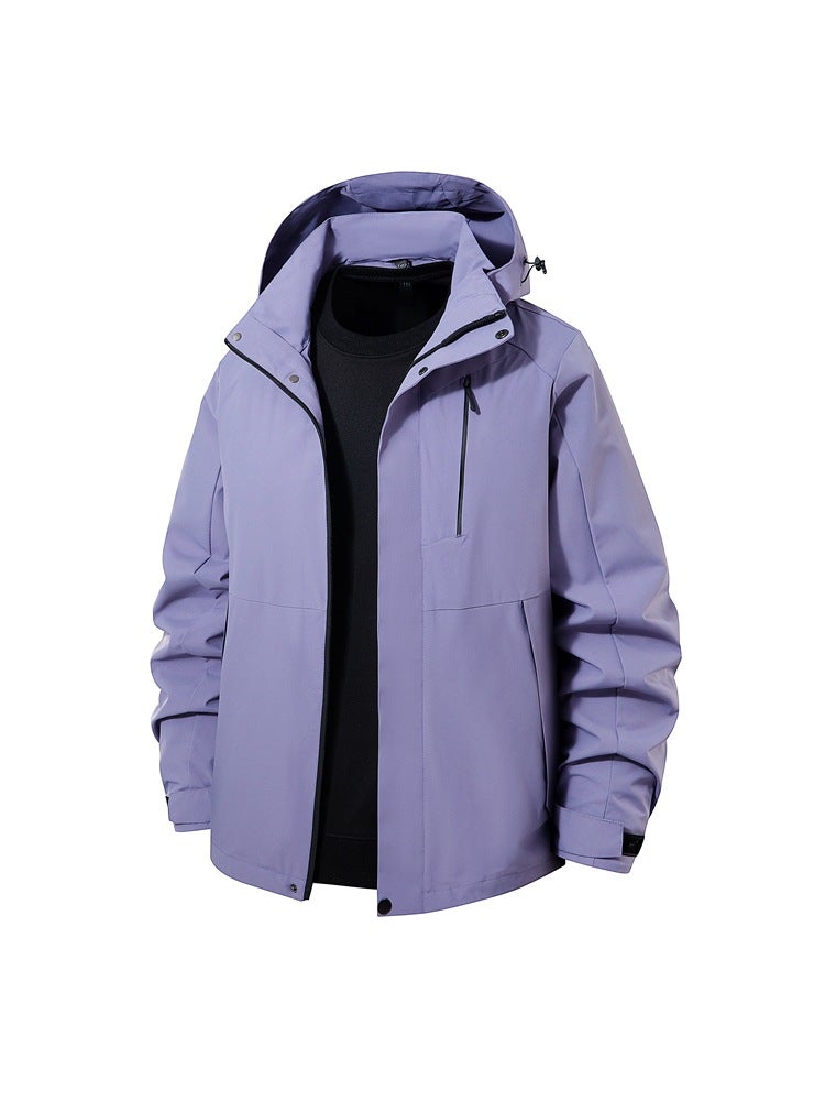 Unisex Waterproof Windproof Travel Jacket – Hooded Casual Cardigan for Outdoor Activities - Image 3